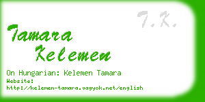 tamara kelemen business card